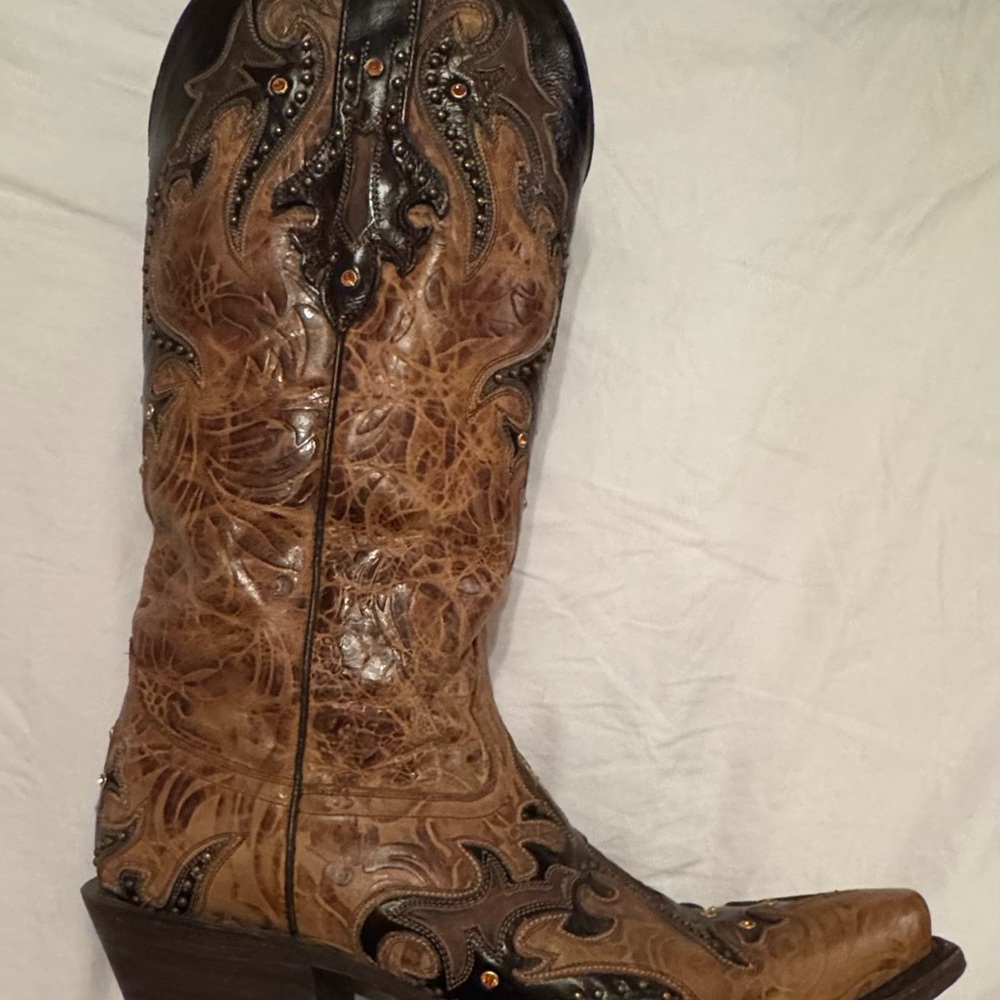 Lucchese Brown and Black Cowboy Boots